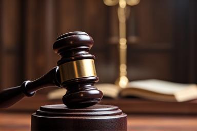 Martillo de juez en estrado